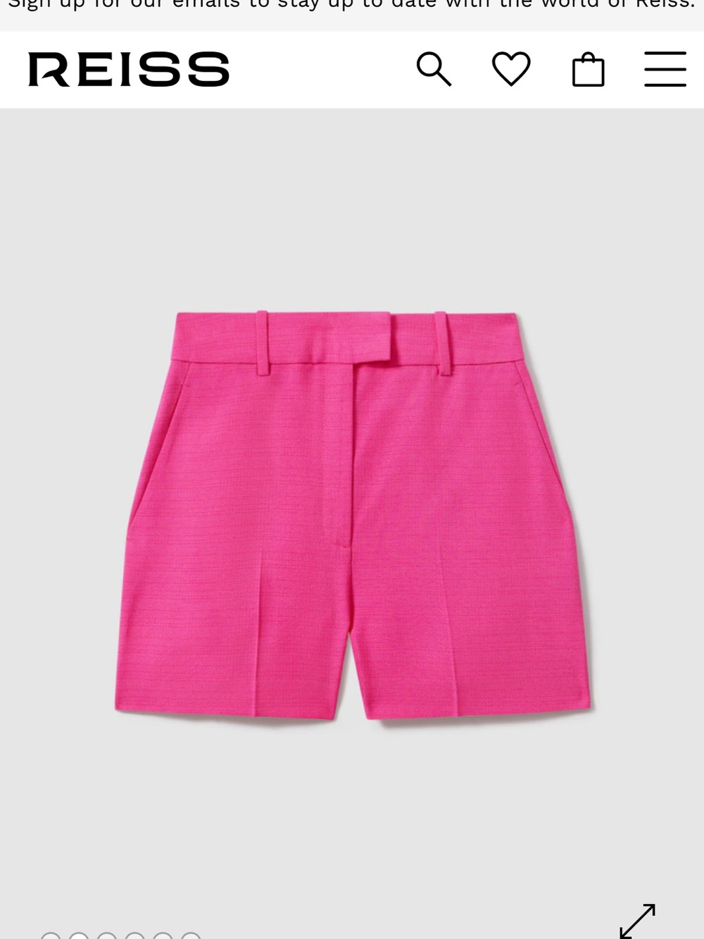 Reiss Hot Pink Textured shorts